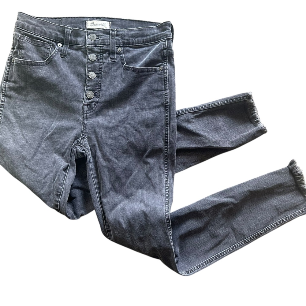 Black Madewell high rise black skinny denim jeans